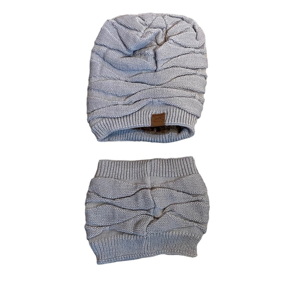 New IceKing Club Gray winter fleece lined soft Beanie Scrunch Hat Scarf …